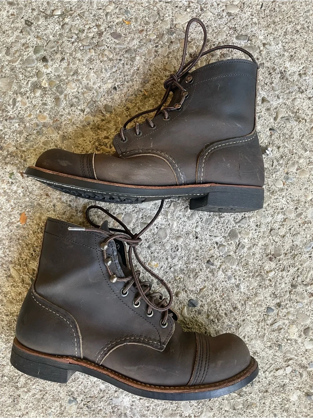 Red Wing Iron Ranger 8086 Charcoal Rough and Tough US 7.5 D No Steel Toe